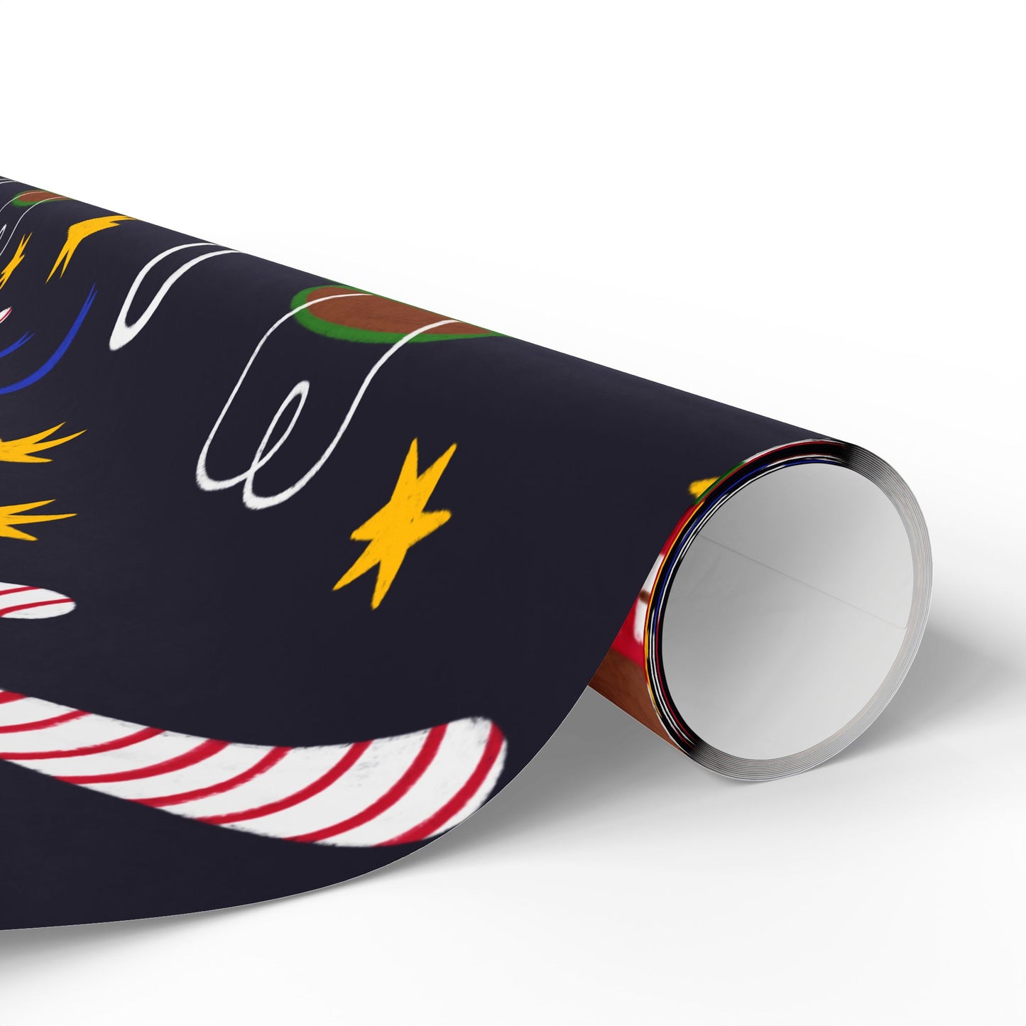 Cute Hand-Drawn Christmas Doodles Wrapping Paper Roll